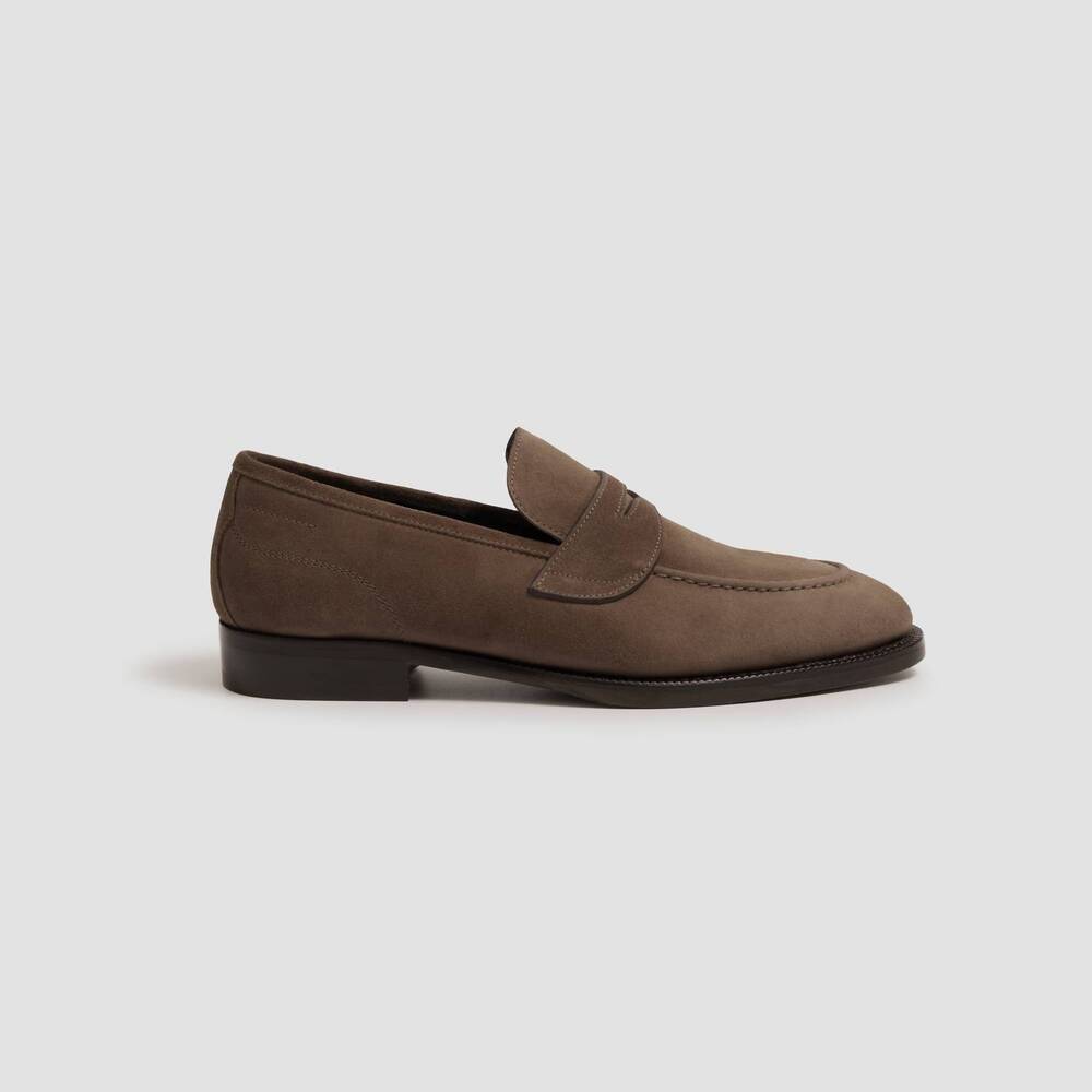 NEW SCARPE DI BIANCO men's deconstructed penny loafer in farro